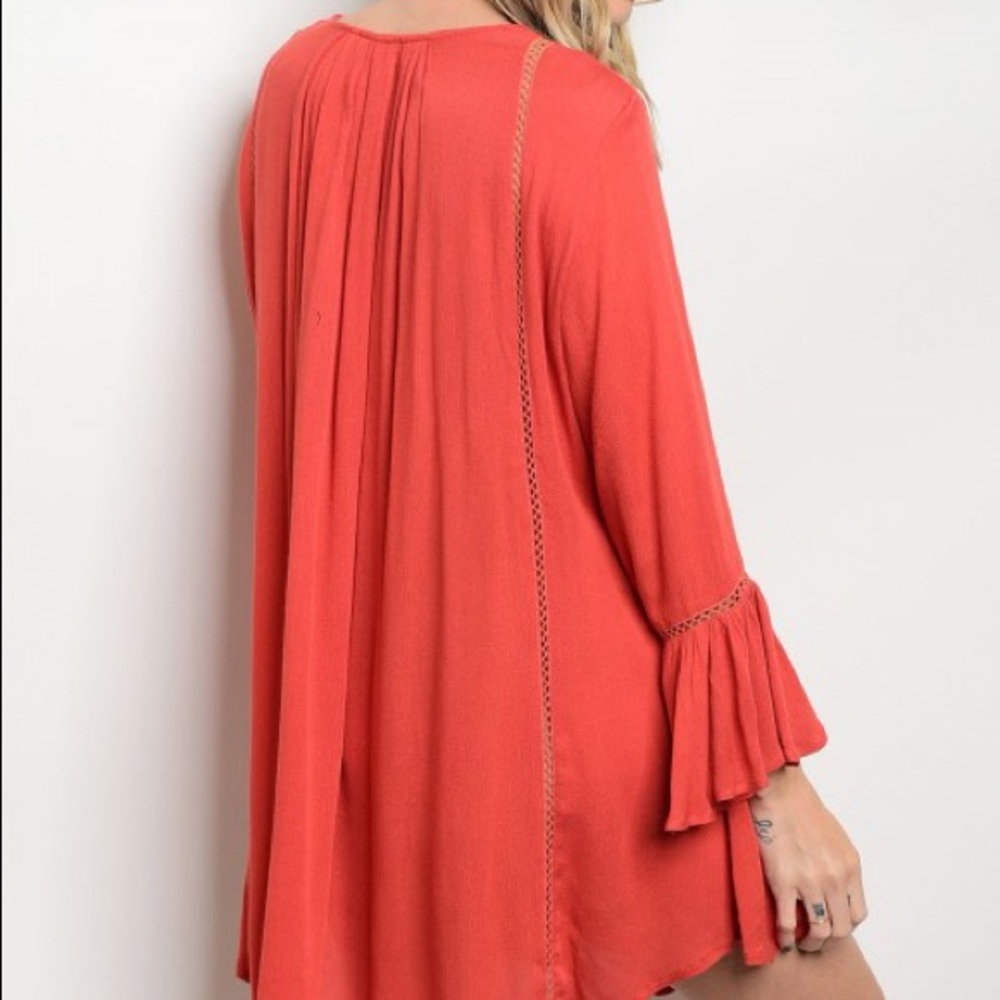 LAST ONE! Long Sleeve Bohemian Tunic Top - Picture 3 of 6
